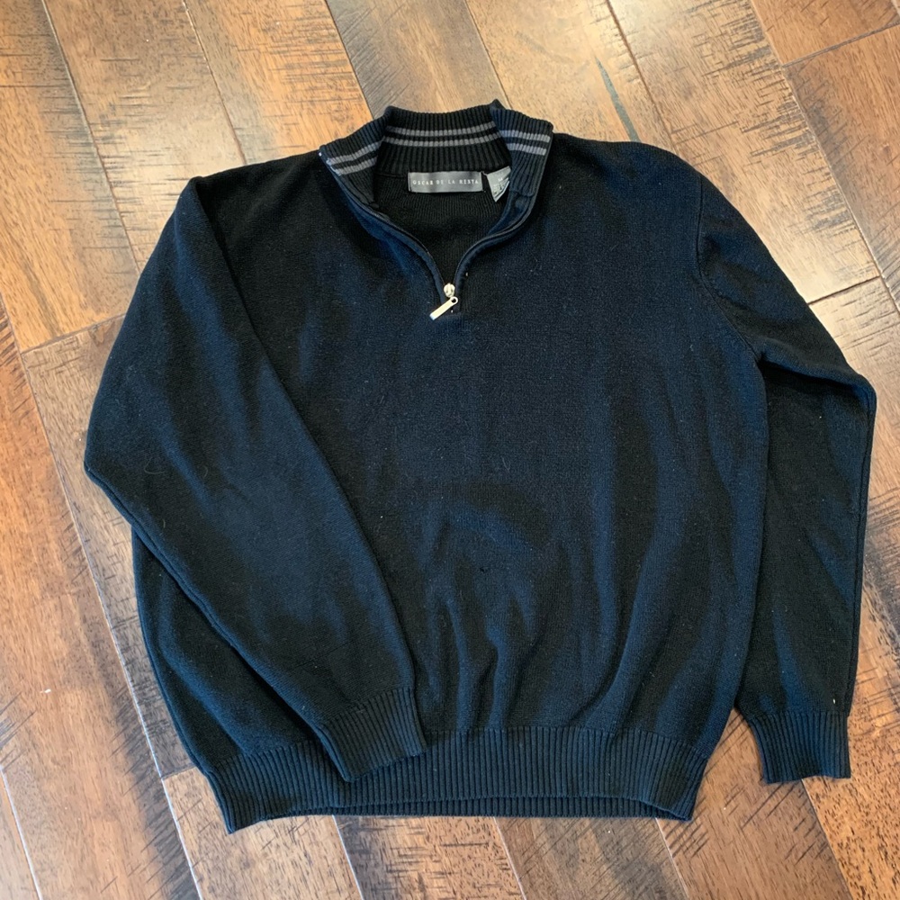 Vintage Men’s M Oscar De La Renta half zip sweater